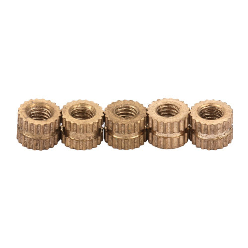 50 Pcs M3 Brass Knurled Insert Nuts M3x5x5.3 2