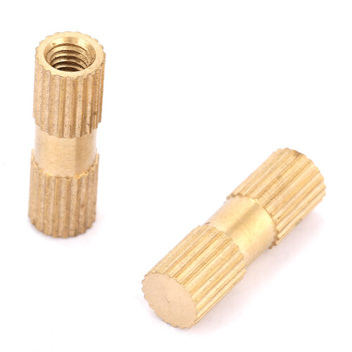 M4 10 Pcs Blind Hole Brass Knurled Insert Nut M4x16x6.3 2