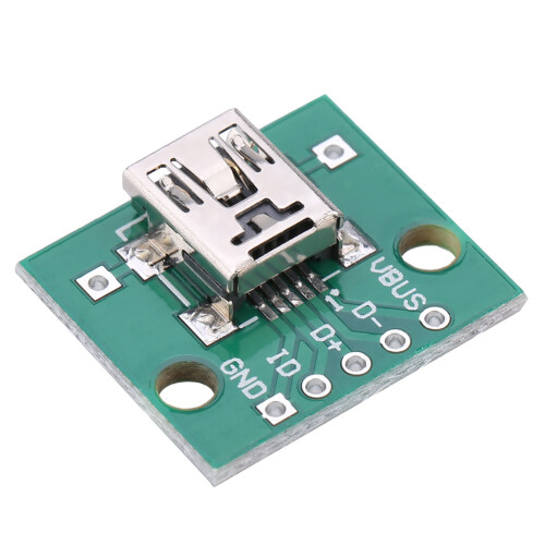 10x Mini-USB-zu-DIP-Adapter, 5-Pin, 2,54mm, DIY