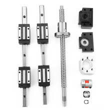 2pcs HGR15-300mm Rail 1pc RM1605-300mm Ballscrew BF12/BK12 Kit