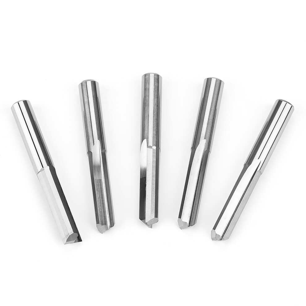 5Pcs 6X22mm Router Bit Double Flute Cnc Milling Cutter 323163244662