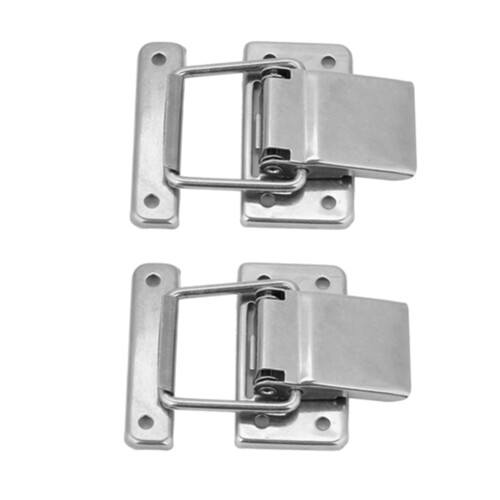 2x Edelstahl-Schubriegel mit Feder 1