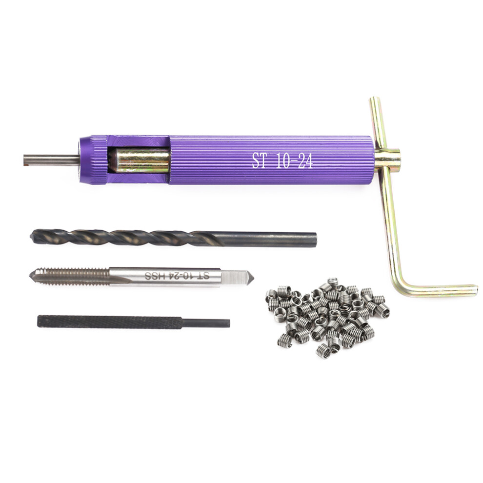 50Pcs Stainless Steel Coiled Wire Thread Inserts Kit 10-24Unc X 1.5D 323163247380