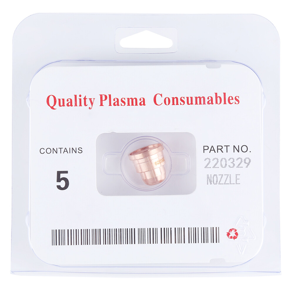 5Pcs Max1250 Plasma Cutter Torch Tellurium Copper Nozzle 220329 323163248462