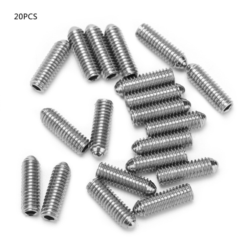 Steel Spring Ball Plunger Hex Bolt Socket M6*12 20Pcs 323163246536