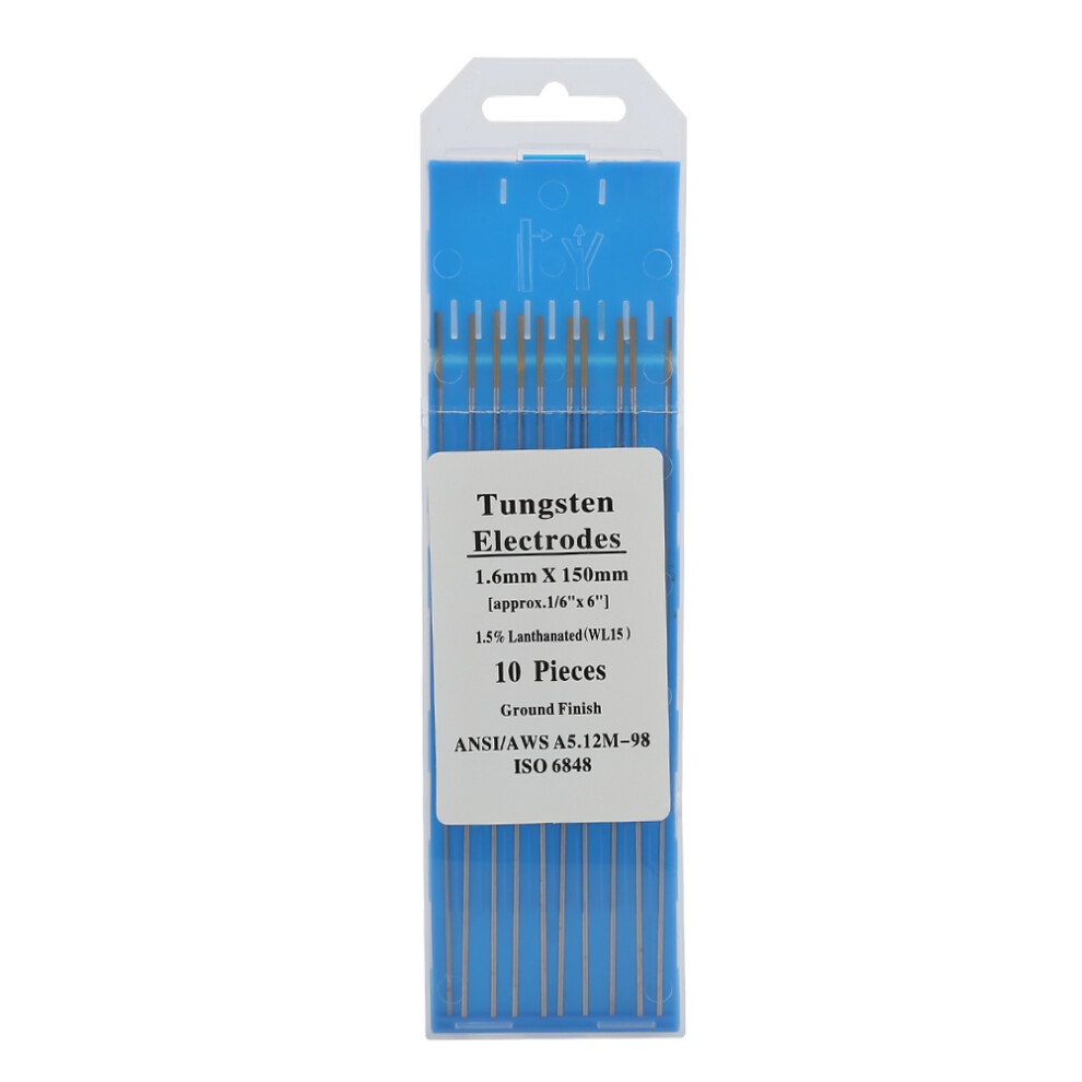 10Pcs Wl15 Lanthanum Tungsten Tig Electrodes 1.6Mm*150Mm 323163248554