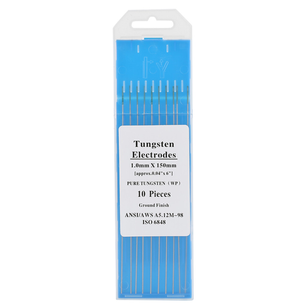 10Pcs Tungsten Electrodes Wp Green Tip Ac Tig Welding 1.6*150Mm 323163248561