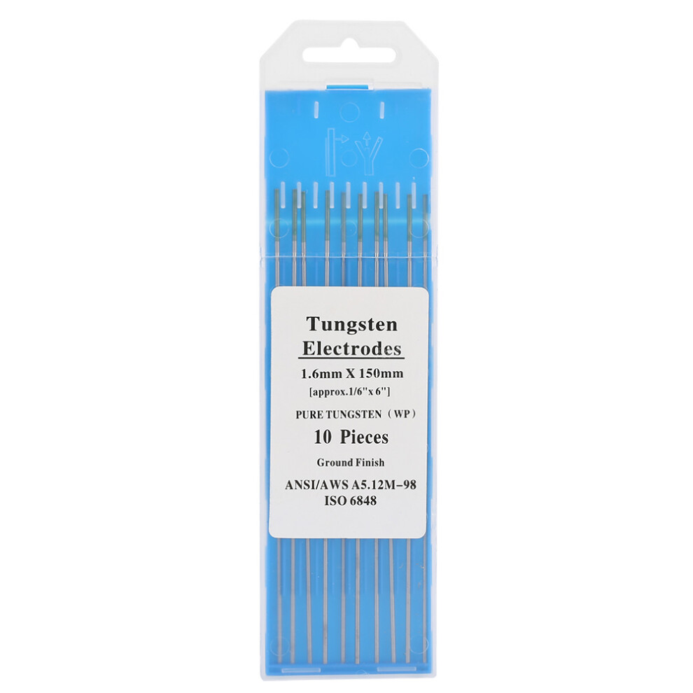 10Pcs Tungsten Electrodes Wp Green Tip Ac Tig Welding 2.0*150Mm 323163248592