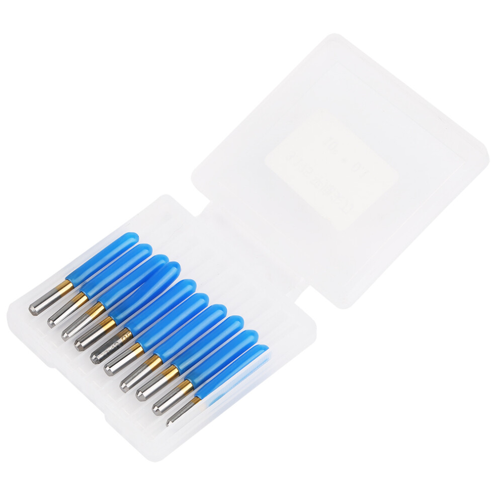 10Pcs 3.175Mm Titanium Tungsten Steel Cnc Engraving Bit 3.175*10*0.1 323163248738