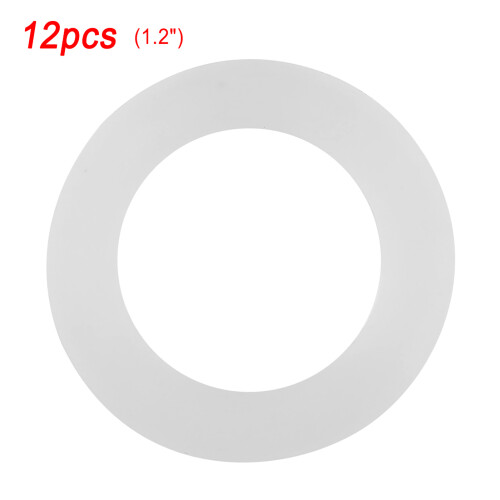12 Stk. Flachdichtung Weiß Silikon O-Ring Dichtungsring 30mm