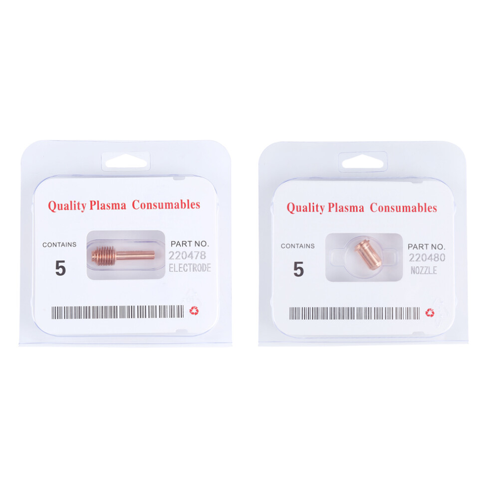 5pcs 220478 Electrode 5pcs 220480 Nozzle Tips for MAX30 Plasma Cutter-image-OPC-PM568RF-NEW