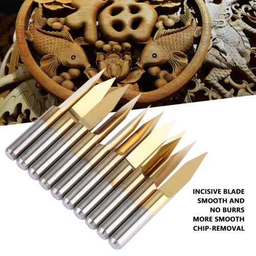 10x 3,175mm Titan-Wolfram Gravierbit 3,175*30*0,1 2
