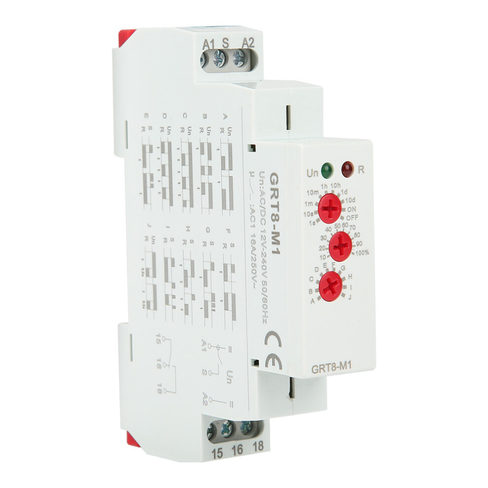 Grt8-M1 10-Function Delay Time Relay Din Rail Ac/Dc 12V~240V 323163245010