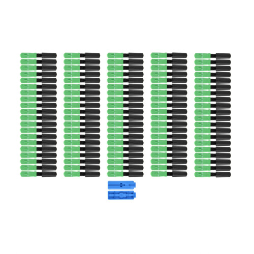 100 Stk SC/APC Glasfaser-Schnellsteckverbinder Adapter