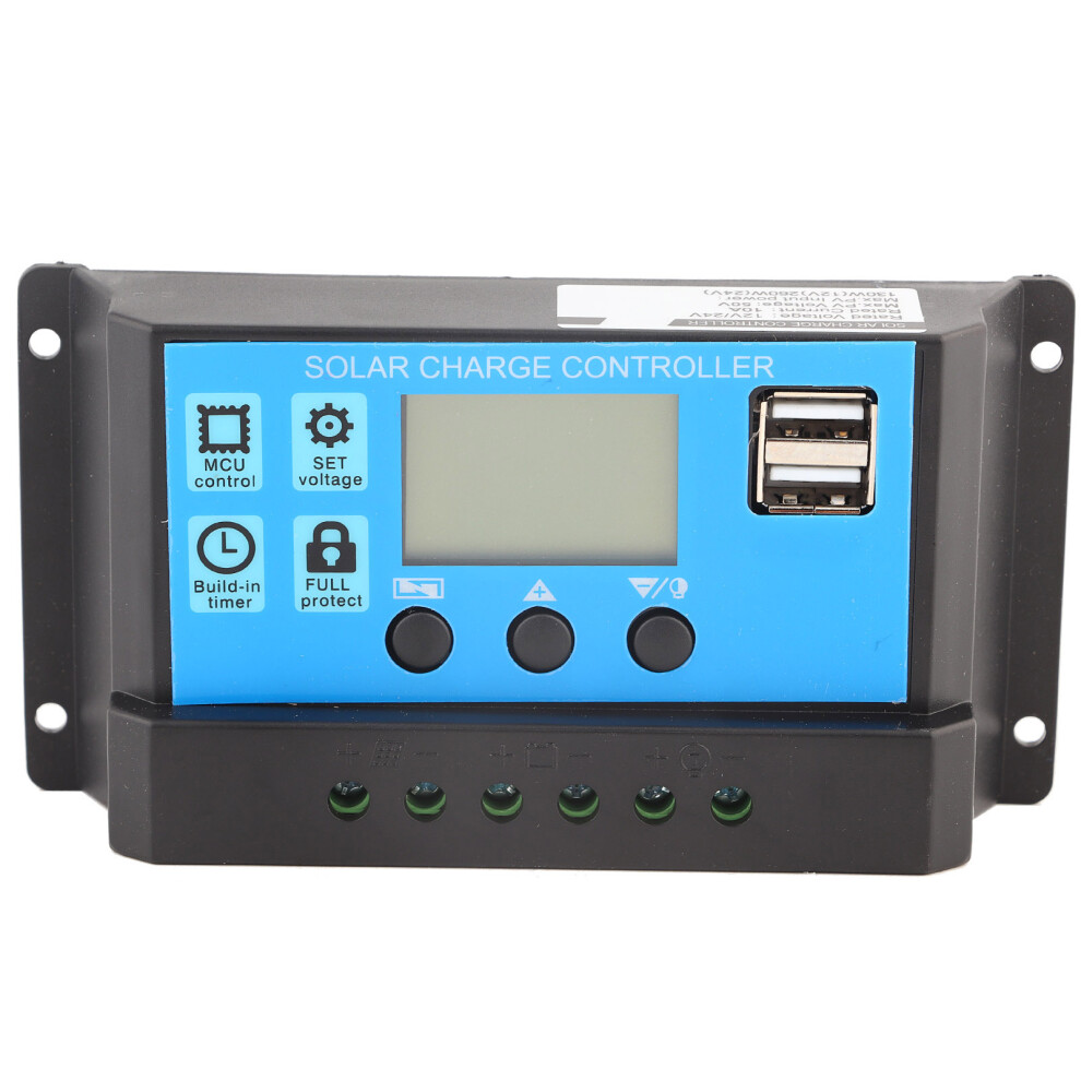 Pwm 12V 24V Dual Usb Solar Charge Controller 10A Lcd 323163246321