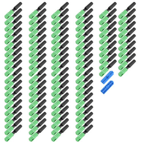 100 Stk SC/APC Glasfaser-Schnellsteckverbinder Adapter 1