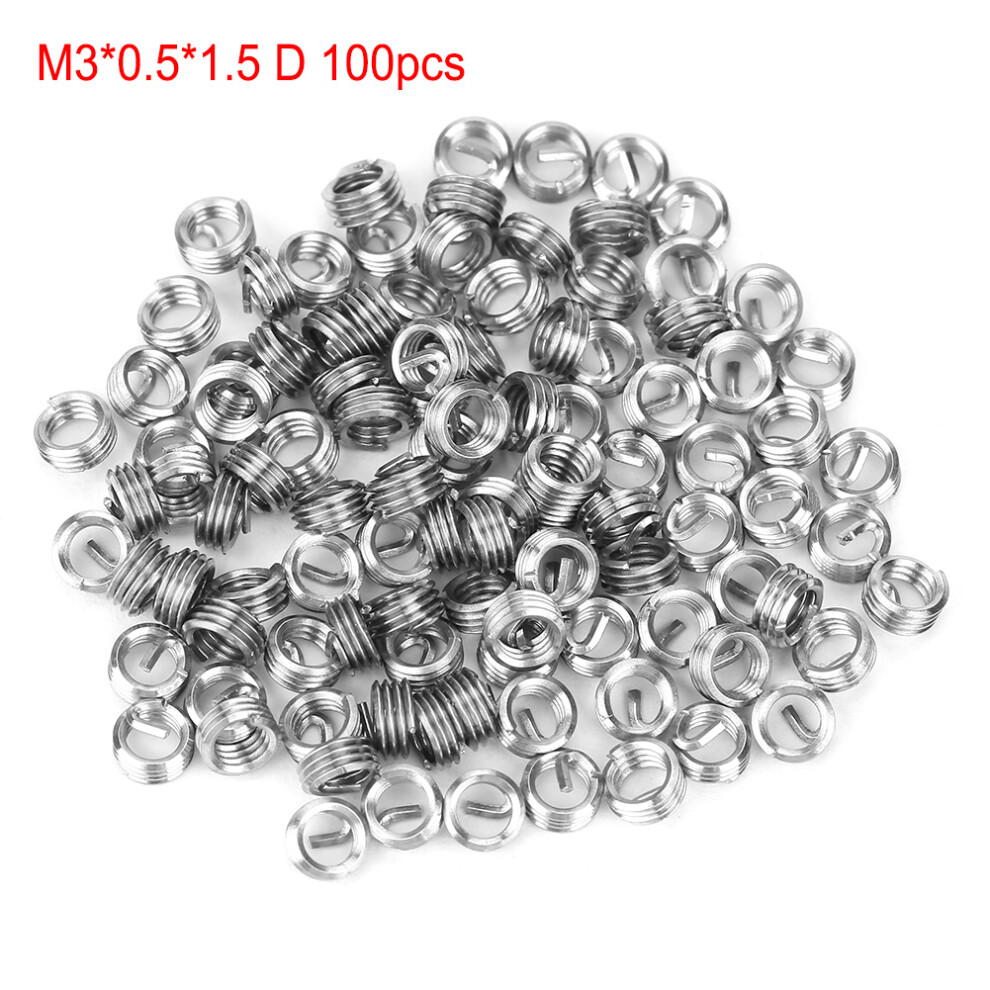 100Pcs M3 Ss304 Coiled Wire Thread Inserts M3*0.5*1.5 D 323163245973