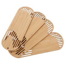 4Pcs Bamboo Bookmarks Brown Decorative Book Page Markers