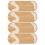 4Pcs Bamboo Bookmarks Brown Decorative Book Page Markers 6