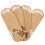 4Pcs Bamboo Bookmarks Brown Decorative Book Page Markers 4