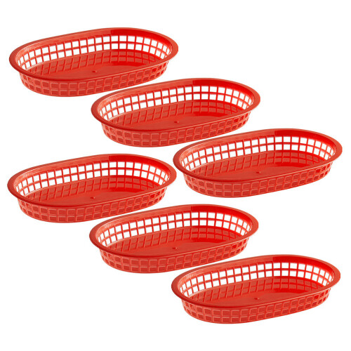 6 Stk. Hamburger Couchtisch Tablett Tabletts Rot