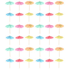 Raindrops 100 Spieße Regenschirm Schild Cocktail Spieße
