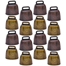 18Stk Ziegen Glocken Metall Rotbraun Bronze Für Tierhalter