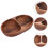 Kitchen Schalen Mit Fächern Geteilter Holzteller Dunkelbraun 1 Set 4