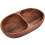 Kitchen Schalen Mit Fächern Geteilter Holzteller Dunkelbraun 1 Set 11