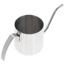 Silver Stainless Steel Coffee Kettle Ergonomic Handle Home Use