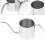 Silver Stainless Steel Coffee Kettle Ergonomic Handle Home Use 5
