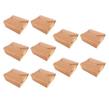 30Pièces Boîtes Kraft Papier Khaki Stockage Aliments Saladés Sushi
