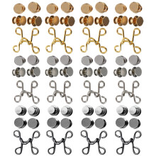 Raindrops 12 Sets Verstellbare Jeansknöpfe Metallzubehör Schwarz