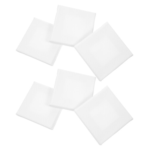 6 Mini 10x10x1,5 Cm Weiß Für Kinder