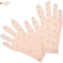 1 Paar Pailletten Bühnenhandschuhe Für Eiskunstlauf Party Performance