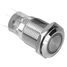16 Mm Weißer LED Ring Momentary Latching Drucktaster