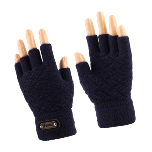 1 Paar Halbfinger Gestrickte Winter Touchscreen