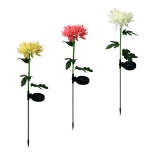 3Stk Solar Blumenlicht Gartenlampe Chrysantheme Aus PVC Und Edelstahl