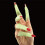 40 Halloween Hexenfinger Leuchtend Rot 10