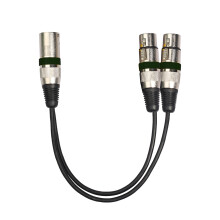 3St Xlr Stecker Auf Xlr Buchse Y Verteiler 0,3M Kabel