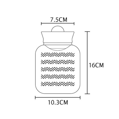 320 Ml Mini Heizflasche Wasserflasche Mit Strickbezug 2