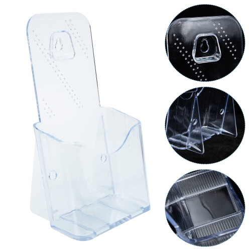 2 Broschüren-Display-Halter Visitenkarten Transparent Robust 2