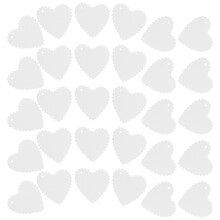 50Stk Weiße Papier-Hängemarken Liebe Form Für Geschenk & Dekor