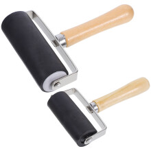 2Stk Printmaking Roller Set Mit Holzgriff Und Für Bastelarbeiten