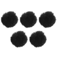 5Stk Mini Lavalier Krawattenmikrofon Mit Windschutz Schwarz