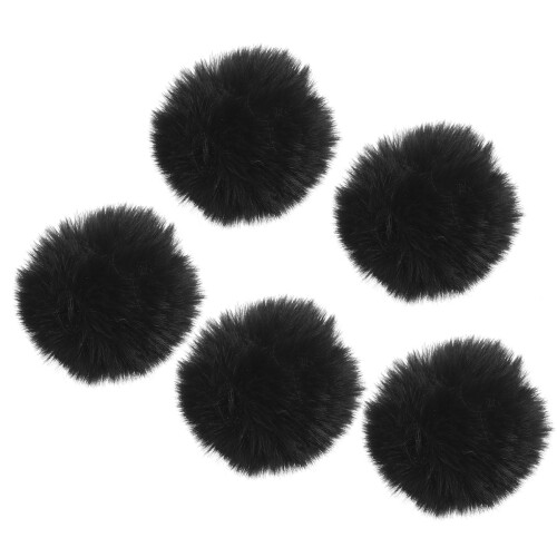 5Stk Mini Lavalier Krawattenmikrofon Mit Windschutz Schwarz 2