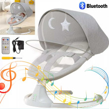 Bluetooth Electric Baby Swing Infant Cradle Bouncer Rocker Chair Music & Remote