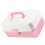 Pink Handheld Storage Box PP Multi-Layer Art Organizer 8