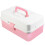Pink Handheld Storage Box PP Multi-Layer Art Organizer 2