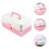 Pink Handheld Storage Box PP Multi-Layer Art Organizer 5